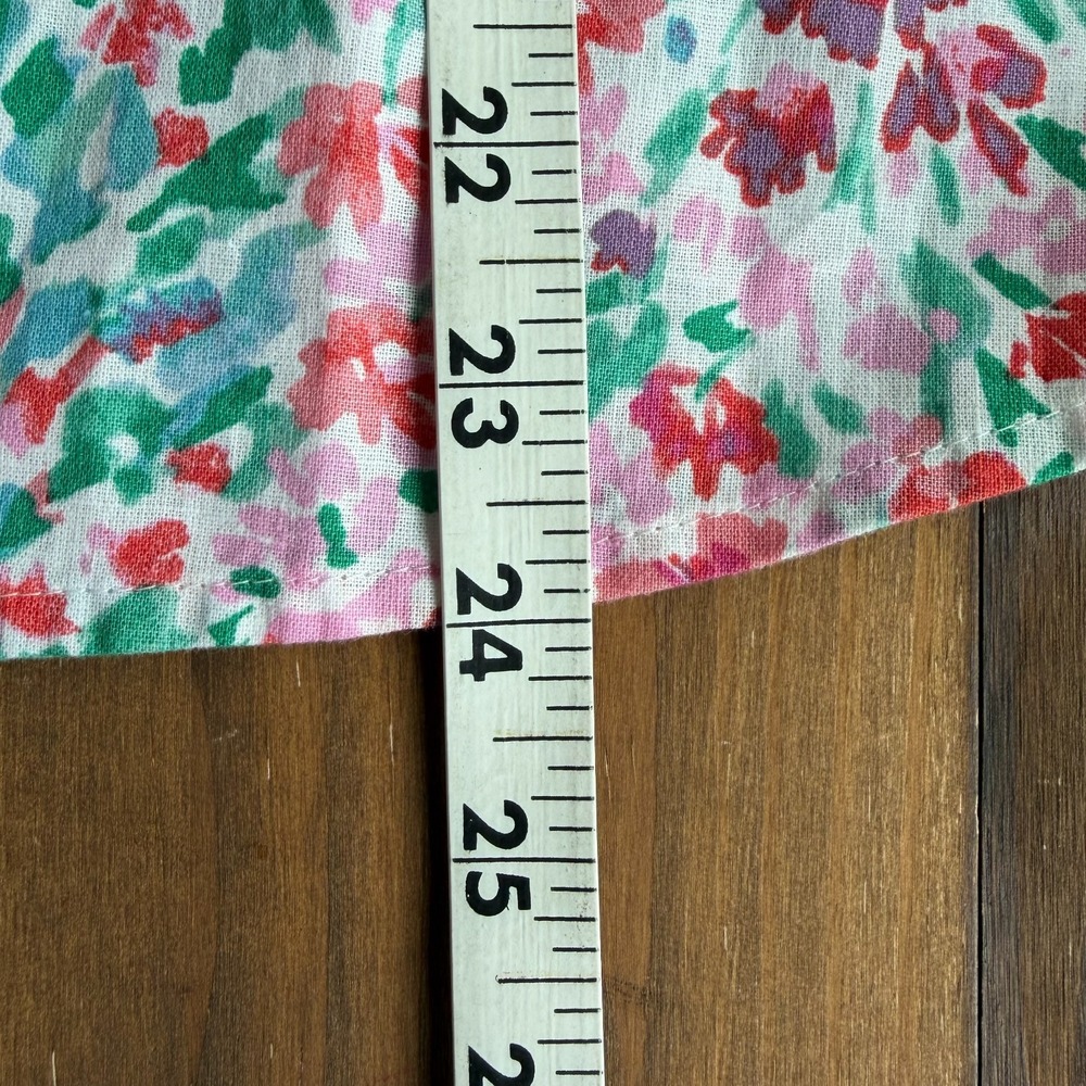 J Crew Womens Linen Blend Floral Button Up Top Size XS Smock Neck Lightweight - Picture 10 of 10